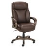 Alera Leather Executive Chair, 20" to 23", Padded Arms, Brown, Bronze ALEVN4159